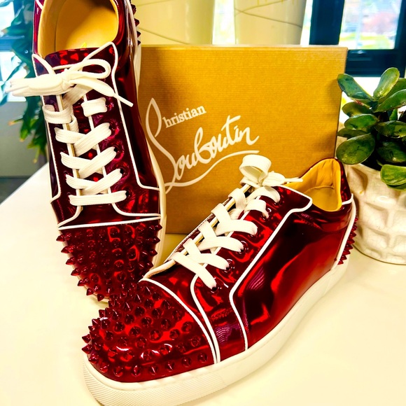 Christian Louboutin Seavaste 2 Orlato Flat Sneaker Red - Picture 5 of 6